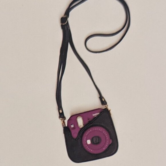 NWT Heidi Swapp Instax Mini Camera Cozy Black Leather Photograph Summer Fujifilm - Picture 3 of 6
